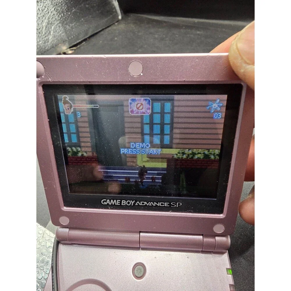 Nintendo Game Boy Advance SP AGS-101 Pearl Pink + Original Charger
